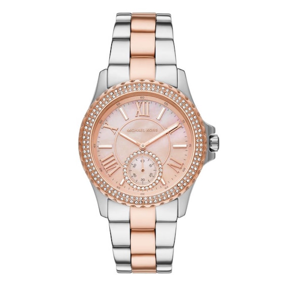 Michael Kors Everest Ladies’ Rose Gold Tone & Stainless Steel Bracelet Watch