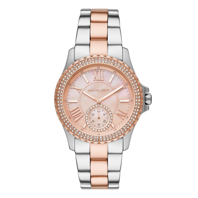 Main Image 1 of Michael Kors Everest Rose Gold Tone & Stainless Steel Bracelet Watch
