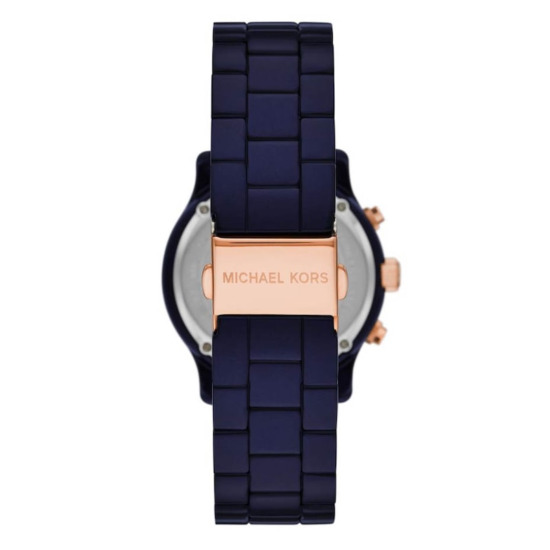 Main Image 2 of Michael Kors Ladies' Runway Chronograph & Navy Blue Acetate Strap Watch