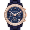 Thumbnail Image 4 of Michael Kors Ladies' Runway Chronograph & Navy Blue Acetate Strap Watch