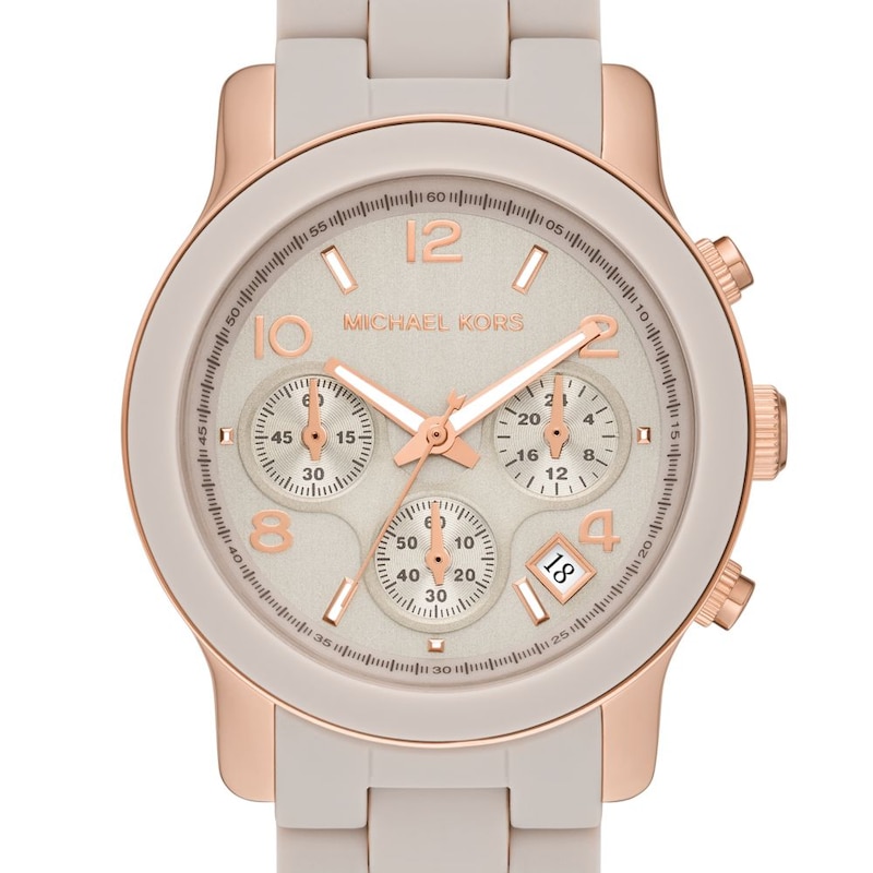 Main Image 4 of Michael Kors Runway Ladies'  Rose Gold Tone Case & Grey Dial Bracelet Watch