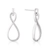 Thumbnail Image 0 of Sterling Silver 0.15ct Diamond Infinity Drop Earrings
