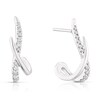 Thumbnail Image 0 of 9ct White Gold 0.20ct Diamond Crossover Drop Earrings