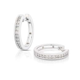 Diamond Hoop Earrings