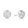 Thumbnail Image 1 of 9ct White Gold 0.33ct Diamond Baguette Cut Round Cluster Stud Earrings