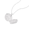 Thumbnail Image 1 of Sterling Silver 0.07ct Diamond Round Locket Pendant