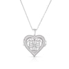 Thumbnail Image 0 of Sterling Silver 0.10ct Diamond Heart Locket Pendant