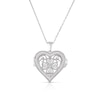 Thumbnail Image 1 of Sterling Silver 0.10ct Diamond Heart Locket Pendant
