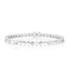 Thumbnail Image 0 of Sterling Silver 0.15ct Diamond Half Set Heart Bracelet