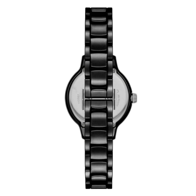 Emporio Armani Ladies' Black Dial & Black Ceramic Bracelet Watch