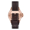 Thumbnail Image 1 of Emporio Armani Men's Rose Gold-Tone & Blue Dial Leather Strap Watch