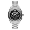 Thumbnail Image 1 of Emporio Armani Men's Black Dial & Stainless Steel Bracelet Watch