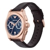 Thumbnail Image 3 of Emporio Armani Men's Chronograph Rose Gold-Tone & Brown Leather Strap Watch