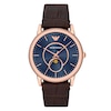 Thumbnail Image 0 of Emporio Armani Men's Blue Dial & Brown Leather Strap Watch
