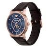 Thumbnail Image 3 of Emporio Armani Men's Blue Dial & Brown Leather Strap Watch