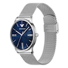 Thumbnail Image 4 of Emporio Armani Men's Blue Dial & Stainless Steel Mesh Watch
