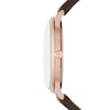 Thumbnail Image 2 of Emporio Armani Men's Rose Gold-Tone Case & White Dial Leather Strap Watch