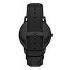 Thumbnail Image 1 of Emporio Armani Men's Black Dial & Black Leather Strap Watch