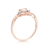 Thumbnail Image 2 of 9ct Rose Gold Morganite 0.008ct Diamond Pear Cut Ring