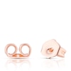 Thumbnail Image 1 of 9ct Rose Gold Morganite 0.10ct Diamond Pear Cut Stud Earrings