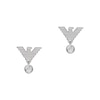 Thumbnail Image 1 of Emporio Armani Sterling Silver Crystal Eagle Logo Stud Earrings