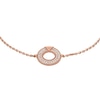 Thumbnail Image 1 of Emporio Armani Rose Gold Plated Silver Crystal Circle Chain Bracelet