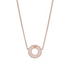 Thumbnail Image 1 of Emporio Armani Rose Gold Plated Silver Crystal Circle Pendant Necklace