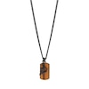 Thumbnail Image 1 of Emporio Armani Men's Black Stainless Steel Wood Dog Tag Necklace