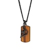Thumbnail Image 1 of Emporio Armani Men's Black Stainless Steel Wood Dog Tag Necklace