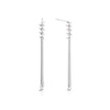 Thumbnail Image 1 of Sterling Silver Multi Snake Chain Tassel Drop Earrings