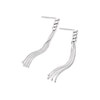 Thumbnail Image 1 of Sterling Silver Multi Snake Chain Tassel Drop Earrings