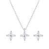 Thumbnail Image 0 of 9ct White Gold Cubic Zirconia Flower Earrings & Pendant Set