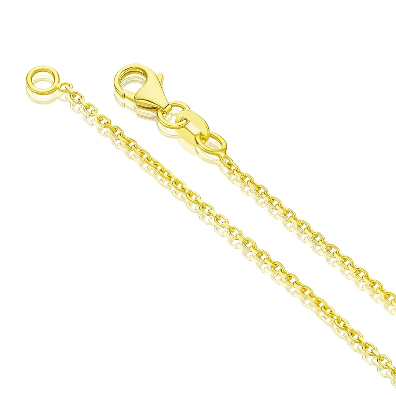 Main Image 3 of 9ct Yellow Gold Diamond Cut Bead Station Necklace