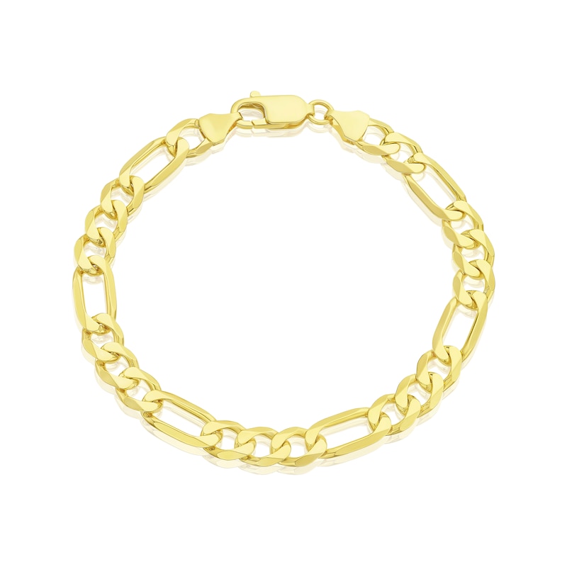 Men's 9ct Yellow Gold Figaro Chain Bracelet