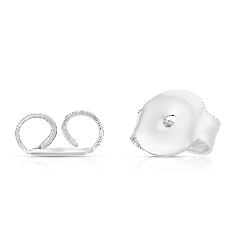 Main Image 2 of Sterling Silver Cubic Zirconia Eternity Symbol Stud Earrings