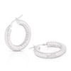 Thumbnail Image 1 of Sterling Silver Diamond Cut Hoop Earrings