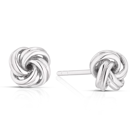 Sterling Silver Knot Stud Earrings