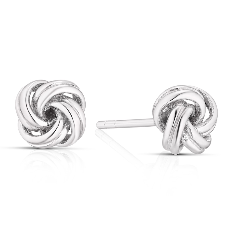 Sterling Silver Knot Stud Earrings