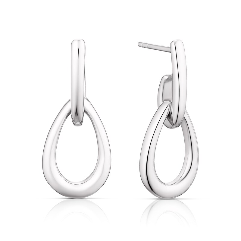 Sterling Silver Teardrop Drop Earrings