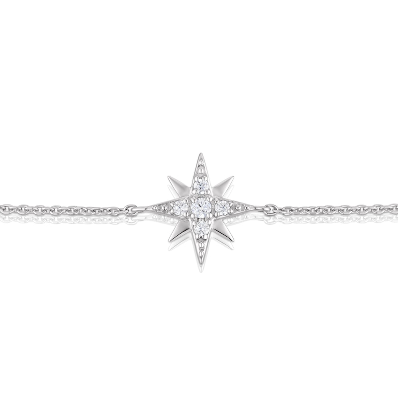 Sterling Silver Cubic Zirconia Northern Star Bracelet | Ernest Jones