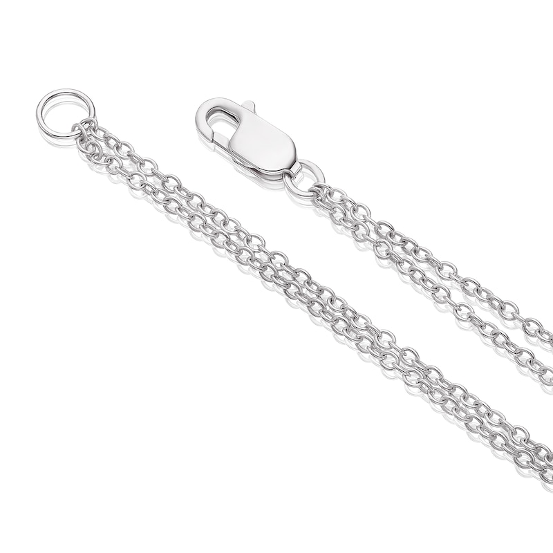 Sterling Silver 7 Inch Cubic Zirconia Eternity Symbol Bracelet