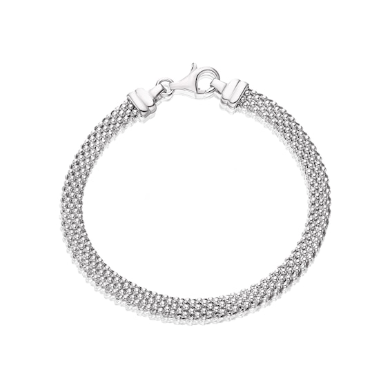 Sterling Silver 7 Popcorn Chain Bracelet
