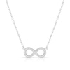Thumbnail Image 0 of Sterling Silver Cubic Zirconia Eternity Symbol Necklace