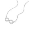 Thumbnail Image 1 of Sterling Silver Cubic Zirconia Eternity Symbol Necklace