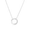 Thumbnail Image 1 of Sterling Silver Cubic Zirconia Twist Circle Necklace