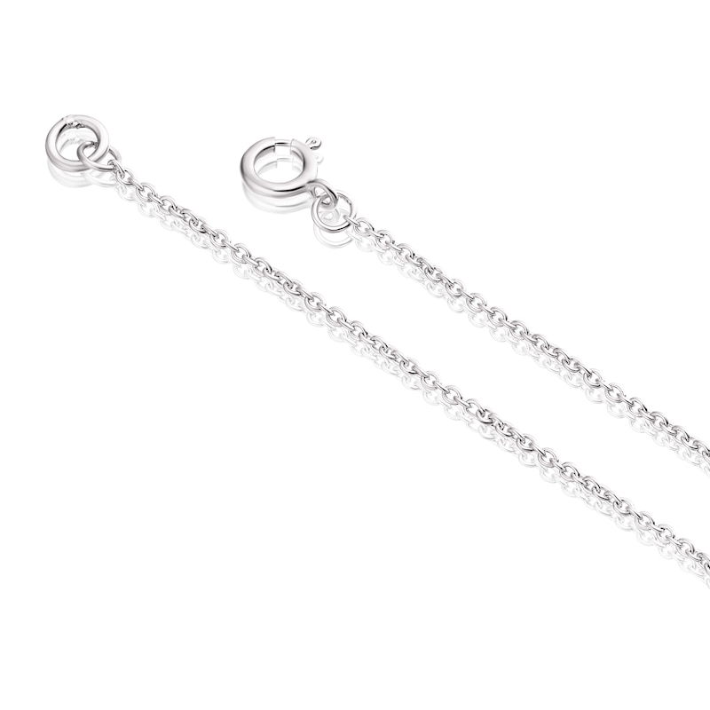 Main Image 3 of Sterling Silver Cubic Zirconia Twist Circle Necklace