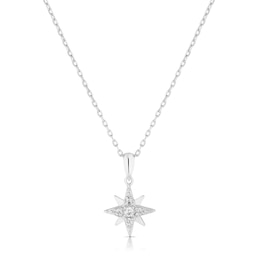 Sterling Silver Cubic Zirconia Northern Star Pendant