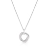 Thumbnail Image 0 of Sterling Silver Texture & Polish Interlinked Circle Pendant Necklace