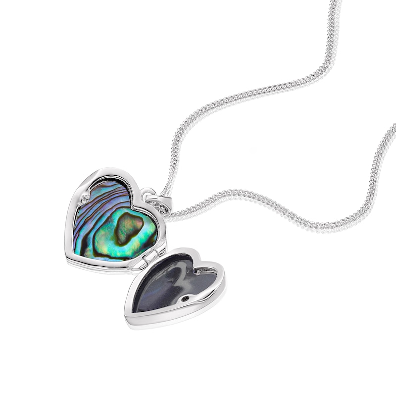 Sterling Silver Abalone Locket Necklace