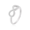 Thumbnail Image 1 of Sterling Silver Cubic Zirconia Infinity Symbol Ring